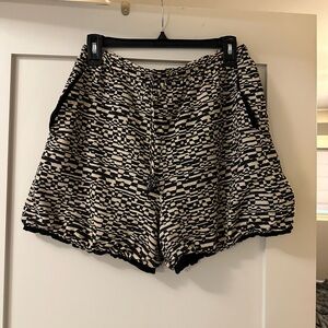 Nanushka Tan and Black Shorts